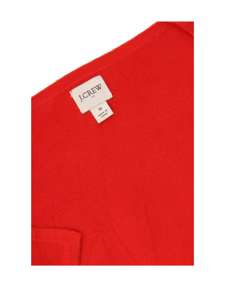 J. CREW Womens Open Cardigan Sweater UK 10 Small Red Cotton Vintage J. Crew and Second-Hand J. Crew from Messina Hembry 