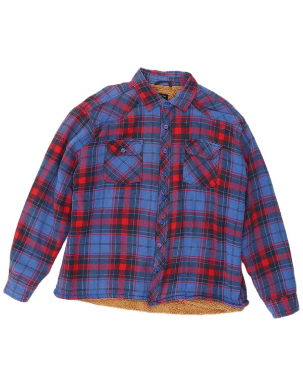 Watsons Ανδρικό Sherpa Flannel πουκάμισο XL Μπλε βαμβακερό