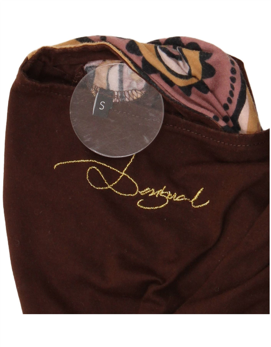 DESIGUAL Γυναικείο γραφικό ασύμμετρο τουνίκ φόρεμα UK 10 Μικρό καφέ φλοράλ