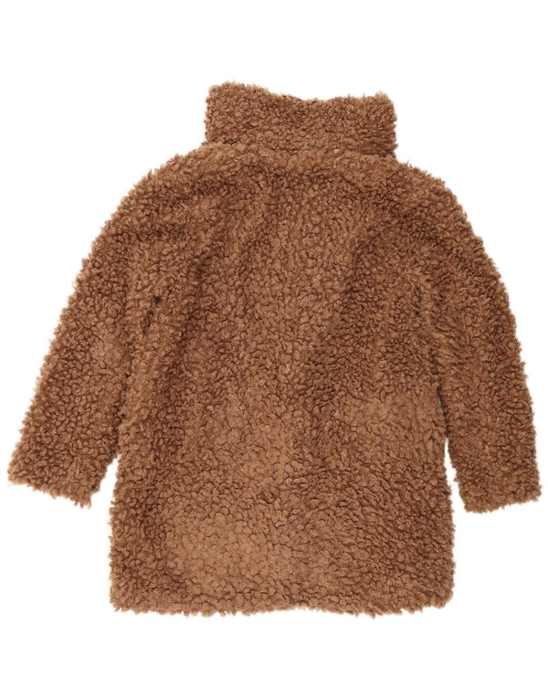 Γυναικείο πανωφόρι Zara Oversized Faux Fur UK 14 Medium Brown