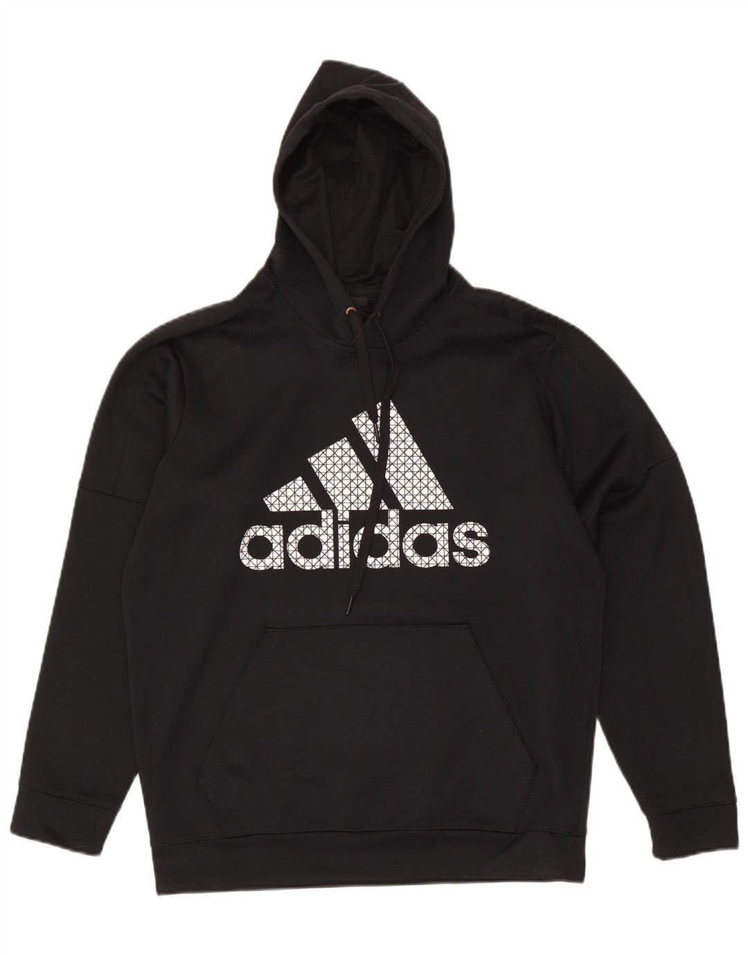 Adidas Mens Climawarm Graphic Hoodie Jumper Μεγάλος Μαύρος Πολυεστέρας