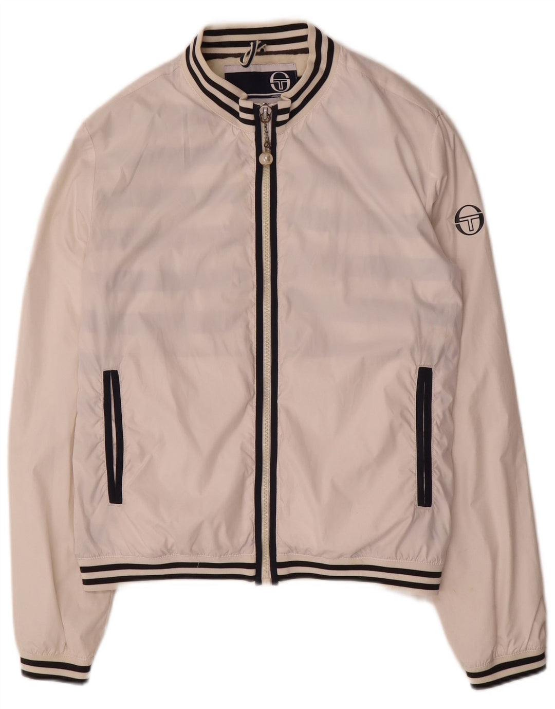 Sergio Tacchini Γυναικεία αθλητική φόρμα Top Jacket US 12 Large White ριγέ