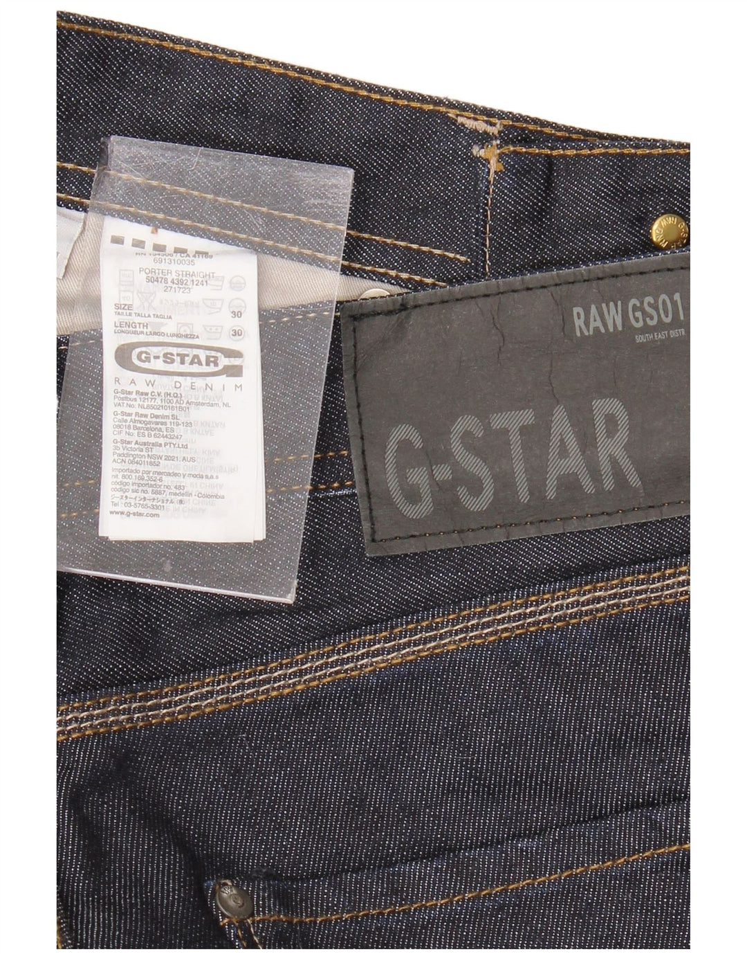 Ανδρικό τζιν ίσιο G-STAR W30 L30 Navy Blue Cotton
