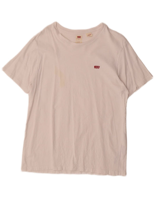 Ανδρικό μπλουζάκι Levi's Standard Top Large White Βαμβακερό