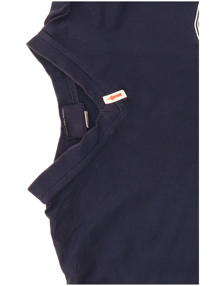 Ανδρικό T-Shirt Umbro Top από μεσαίο μπλε ναυτικό βαμβακερό