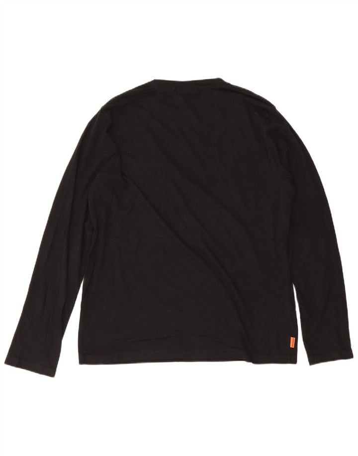 Superdry Ανδρικό Μακρυμάνικο 2XL Μαύρο Βαμβακερό