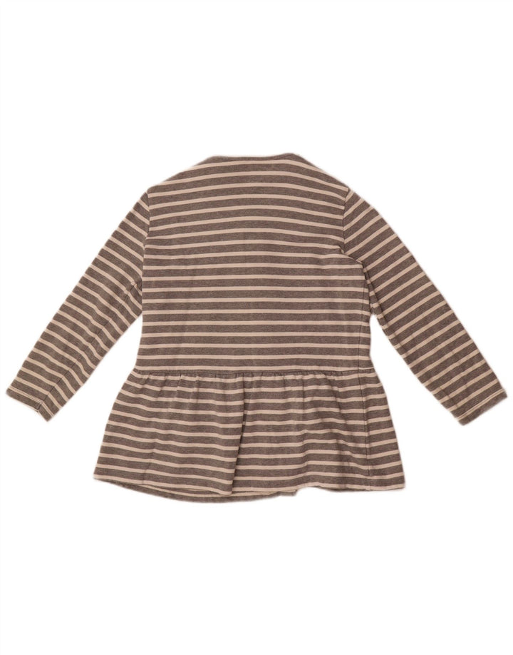 Sun68 Γυναικείο Πουκάμισο Μπλούζα UK 10 Μικρό Γκρι ριγέ βαμβακερό