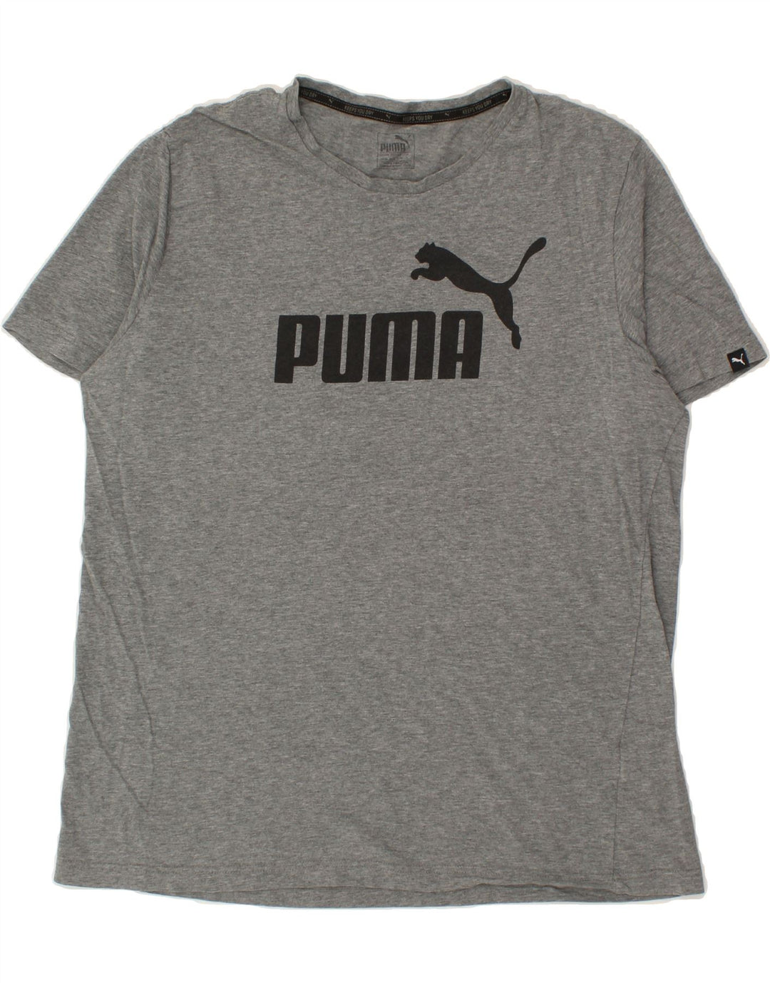 PUMA Mens Graphic T-Shirt Top XL Grey Vintage Puma and Second-Hand Puma from Messina Hembry 