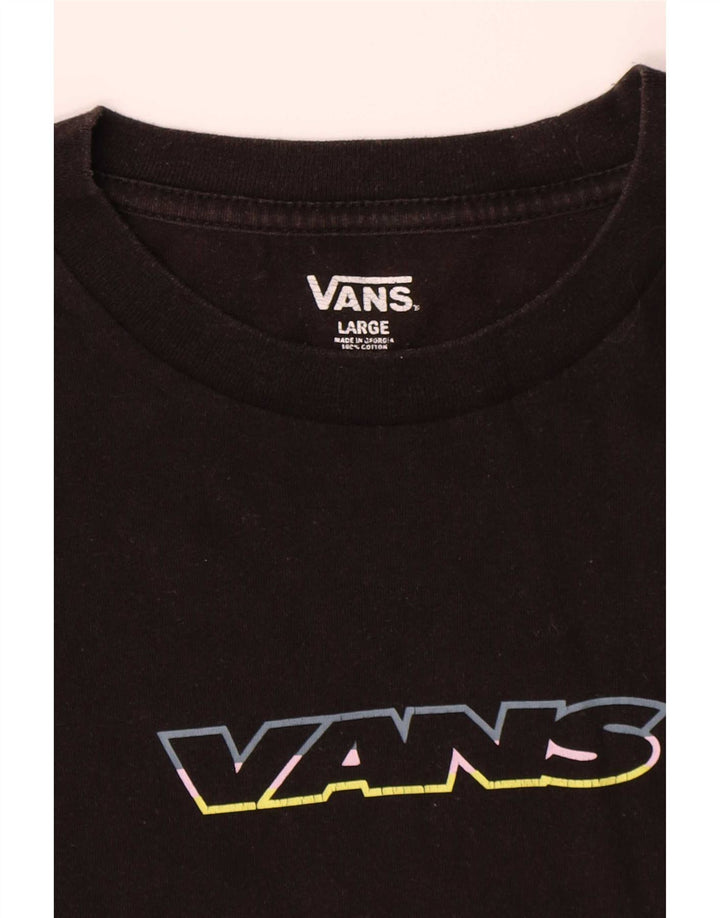 Ανδρικό γραφικό T-Shirt Vans Top μεγάλο μαύρο βαμβακερό