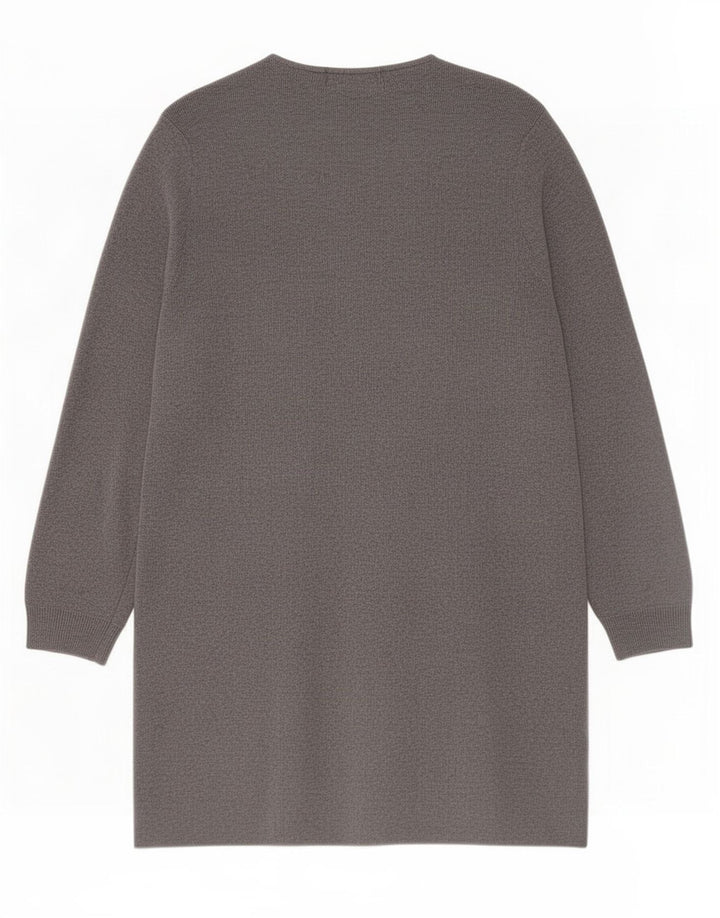 Marks & Spencer Γυναικείο Longline ανοιχτό πουλόβερ ζακέτα UK 12 Medium Grey