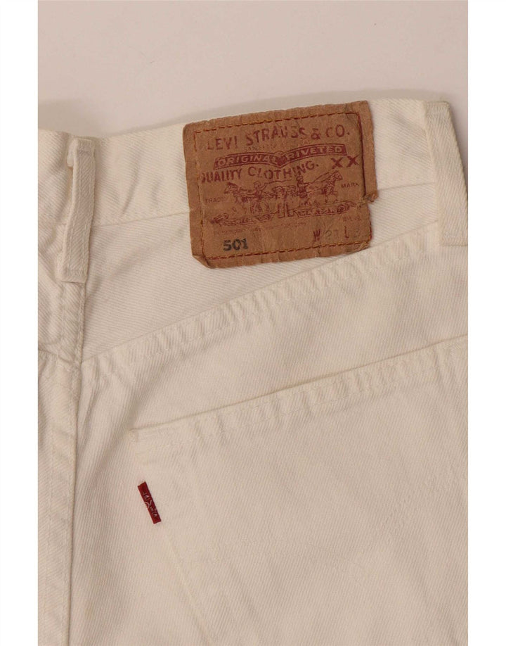 Γυναικείο σορτς Levi's 501 τζιν W27 μικρό λευκό
