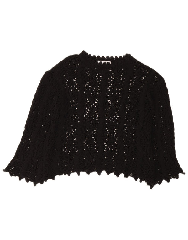 Zara Γυναικεία μπλούζα με βελονάκι Top UK 10 Small Black