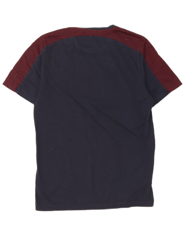 Ανδρικό T-Shirt Reiss Top Small Blue Navy Colourblock Βαμβακερό