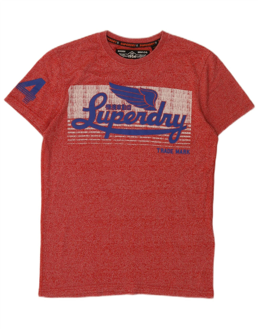 Ανδρικό γραφικό μπλουζάκι Superdry, βαμβακερό, μικρό κόκκινο