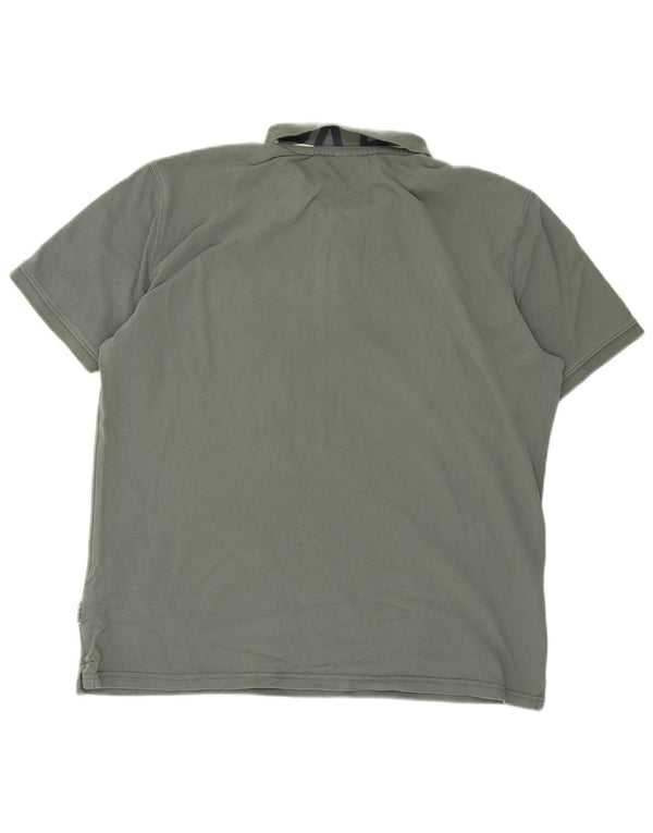 Ανδρικό πουκάμισο Napapijri Graphic Polo 2XL Πράσινο βαμβακερό