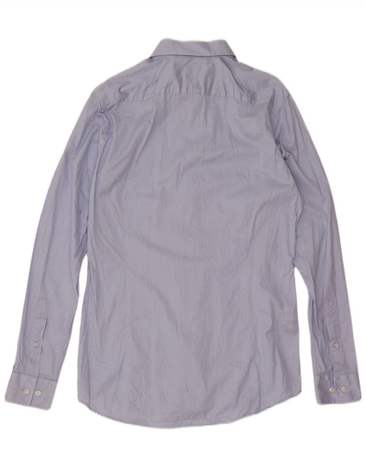 Ανδρικό πουκάμισο Hugo Boss Slim Fit Μέγεθος 38 15 Μεσαίο Μπλε Βαμβακερό