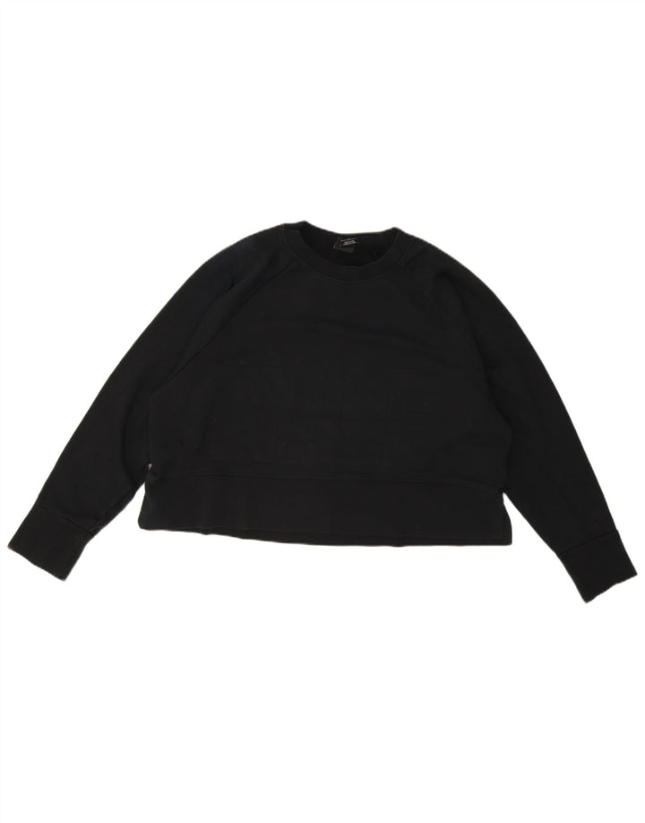 Γυναικεία Nike Dri Fit Crop υπερμεγέθη φούτερ Jumper UK 16 Large Μαύρο