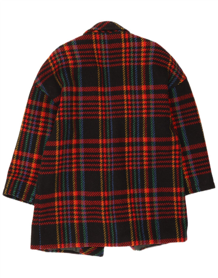 Vintage γυναικείο τζάκετ 1 κουμπιού Blazer IT 46 Μεγάλο πολύχρωμο τσεκ