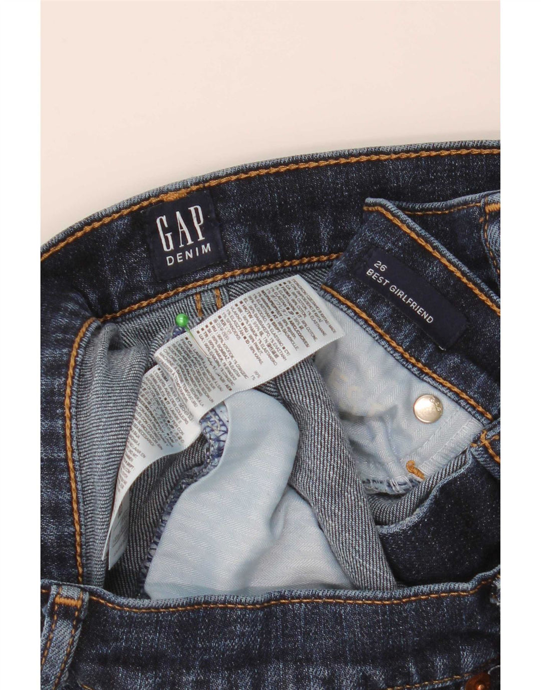 Gap Womens Girlfriend Slim Jeans W26 L27 Μπλε βαμβακερό