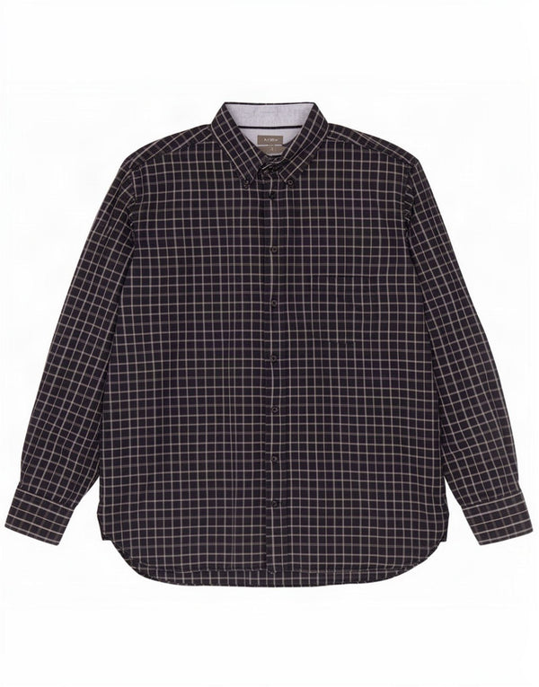 J. Crew Ανδρικό πουκάμισο 2XL Navy Blue Gingham Cotton