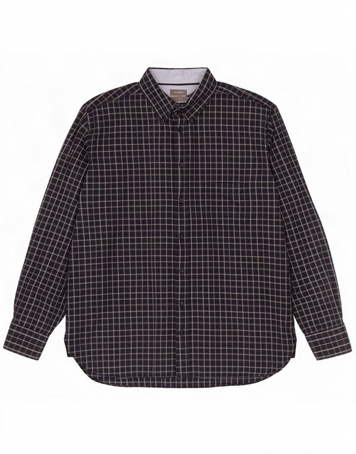 J. Crew Ανδρικό πουκάμισο 2XL Navy Blue Gingham Cotton