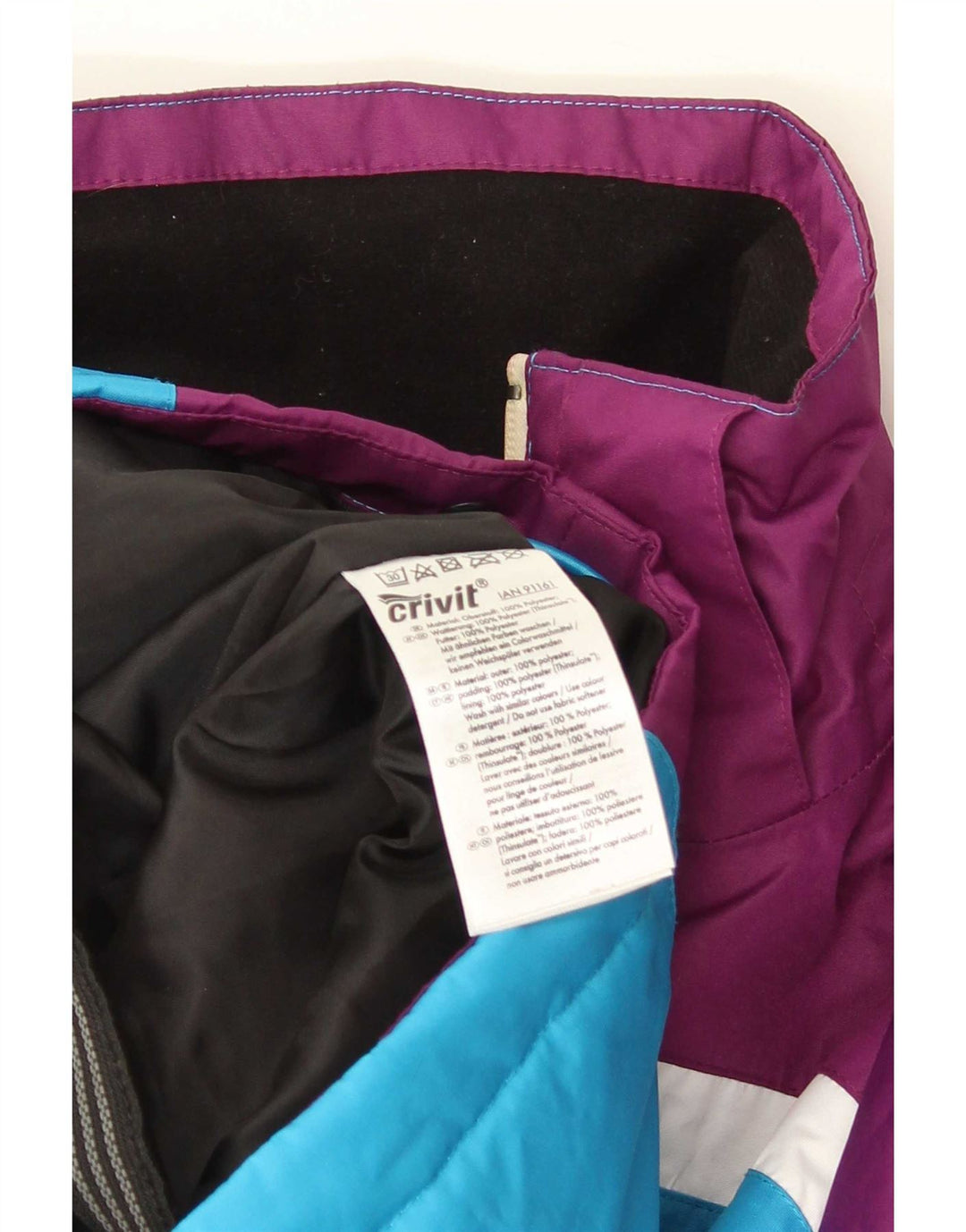Crivit Γυναικείο μπουφάν σκι UK 16 Large Purple Colourblock Polyester