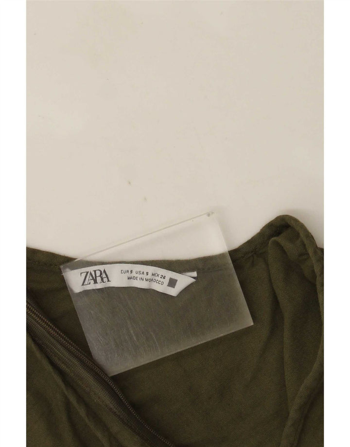 Zara γυναικεία αμάνικη φόρμα UK 10 Small Khaki