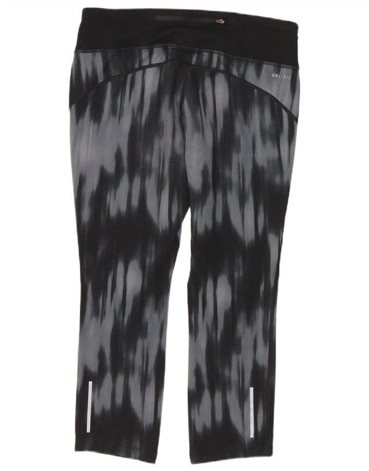 Nike γυναικεία Dri Fit Capri leggings UK 12 Medium Blue Tie Dye Polyester