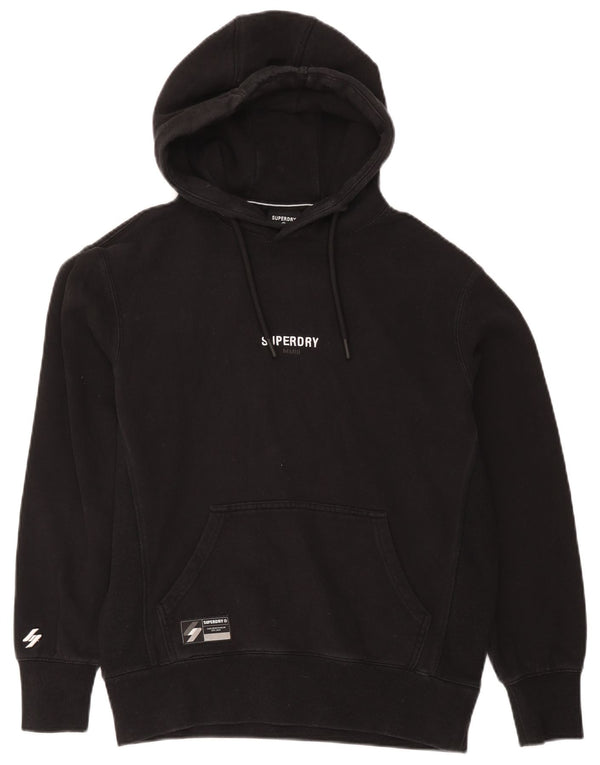 Superdry Ανδρική Χαλαρή Εφαρμογή με κουκούλα, μικρό μαύρο βαμβακερό
