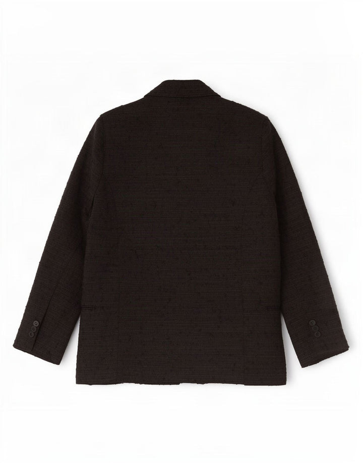 Zara Ανδρικό σακάκι με διπλό στήθος UK 36 Small Black Flecked Polyester