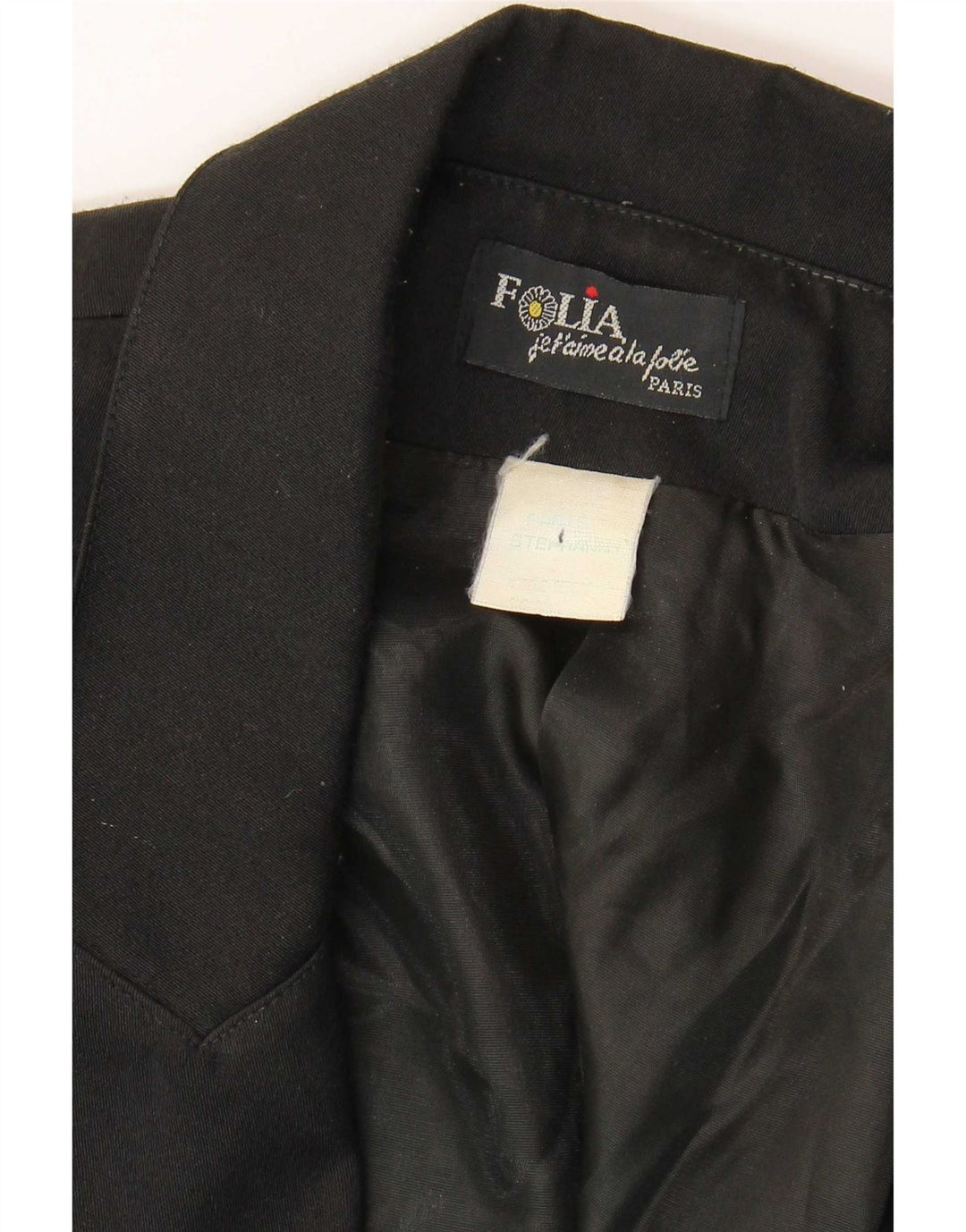 Vintage Γυναικείο Διπλό Μπουφάν Blazer UK 12 Medium Black Paisley