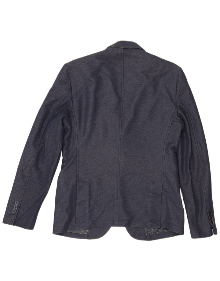 Zara Ανδρικό σακάκι μπλέιζερ με 2 κουμπιά EU 52 Large Navy Blue Polyester