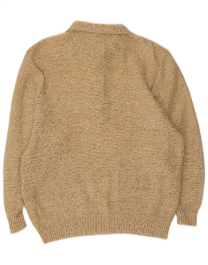 Vintage γυναικείο πουλόβερ πόλο με λαιμόκοψη EU 40 Medium Beige
