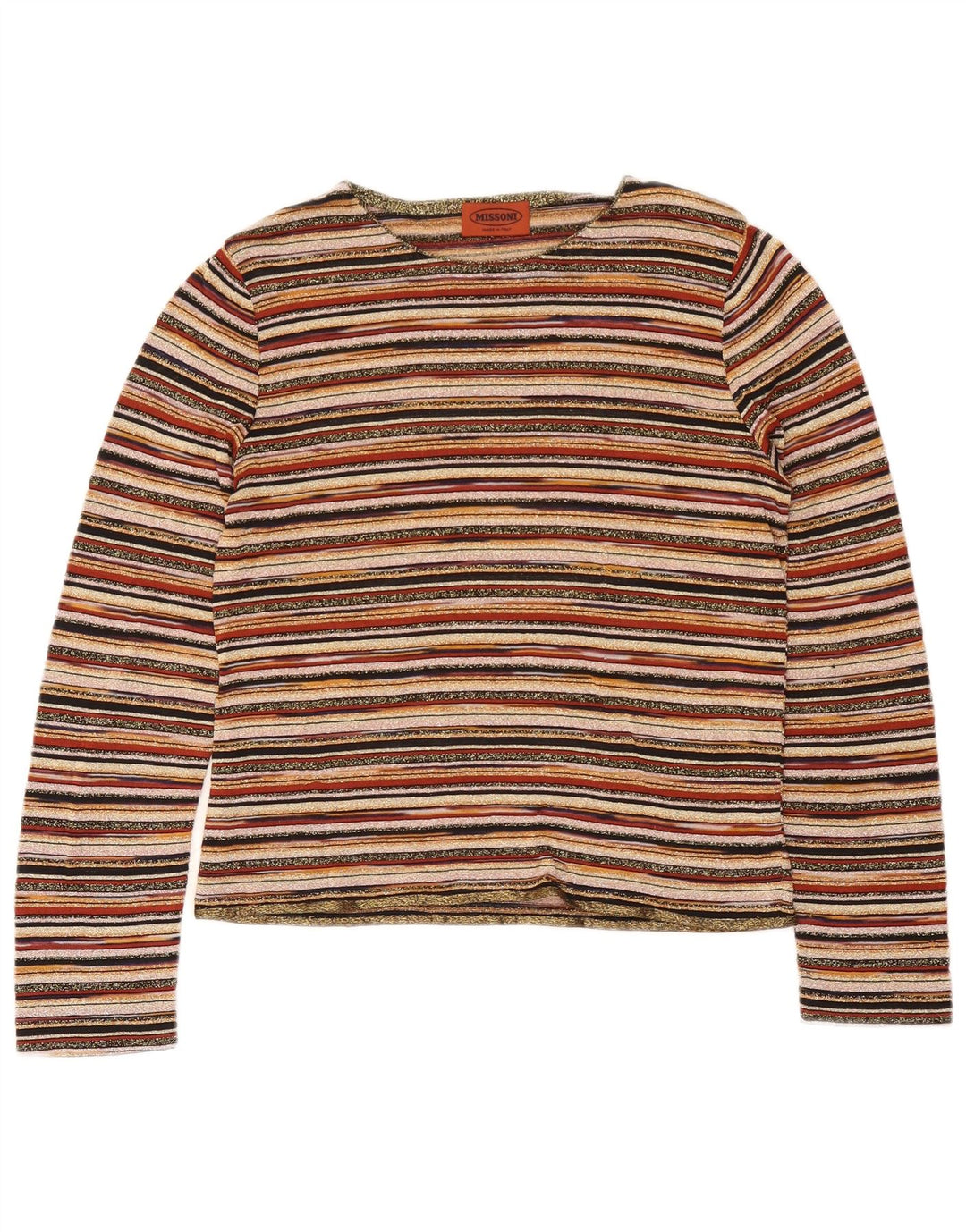 Missoni Γυναικεία Μπλούζα Τοπ UK 12 μεσαία πολύχρωμη ριγέ