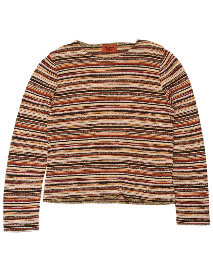 Missoni Γυναικεία Μπλούζα Τοπ UK 12 μεσαία πολύχρωμη ριγέ