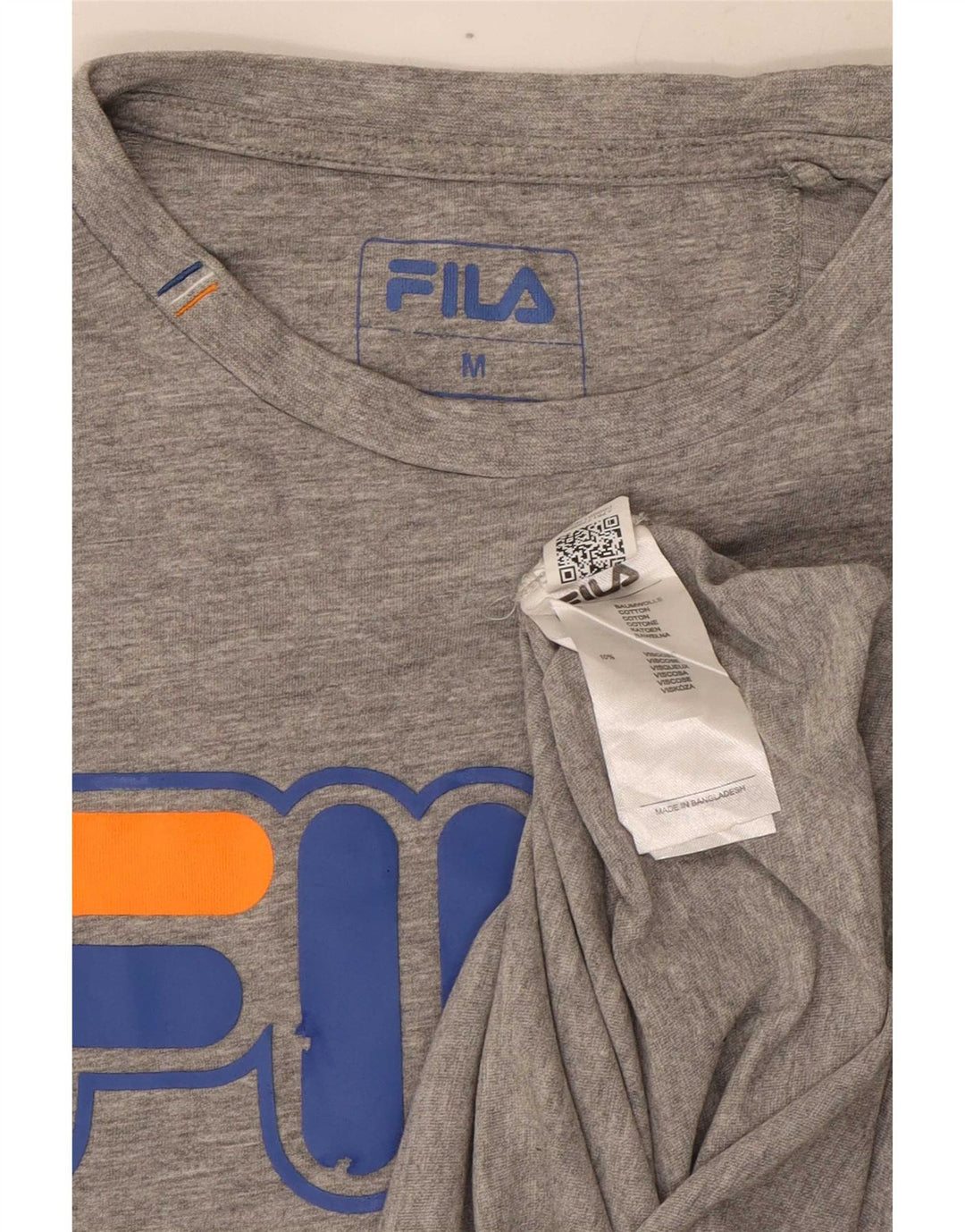 Ανδρικό γραφικό T-Shirt Fila Top Βαμβακερό μεσαίο γκρι