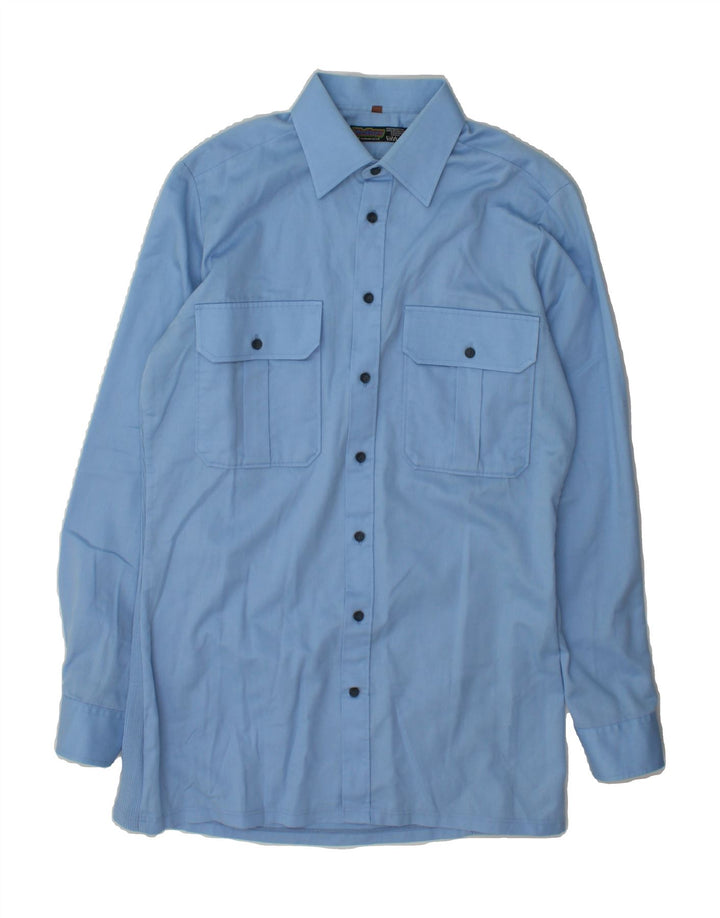 WESTBURY Mens Shirt Size 38 Medium Blue Polyester Vintage WESTBURY and Second-Hand WESTBURY from Messina Hembry 