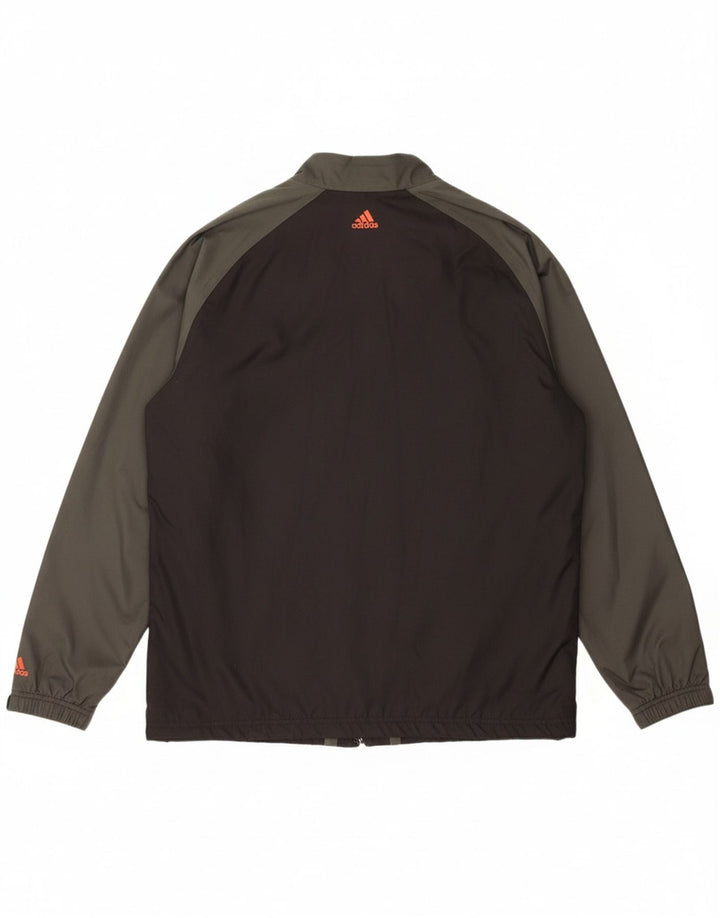 ADIDAS Mens Clima Proof Rain Jacket UK 40 Large Grey Colourblock Polyester