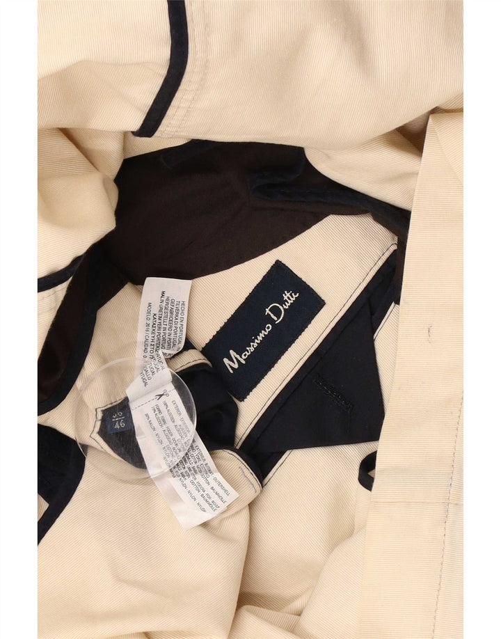 Massimo Dutti Ανδρικό σακάκι μπλέιζερ με 2 κουμπιά EU 56 XL Μπεζ βαμβακερό