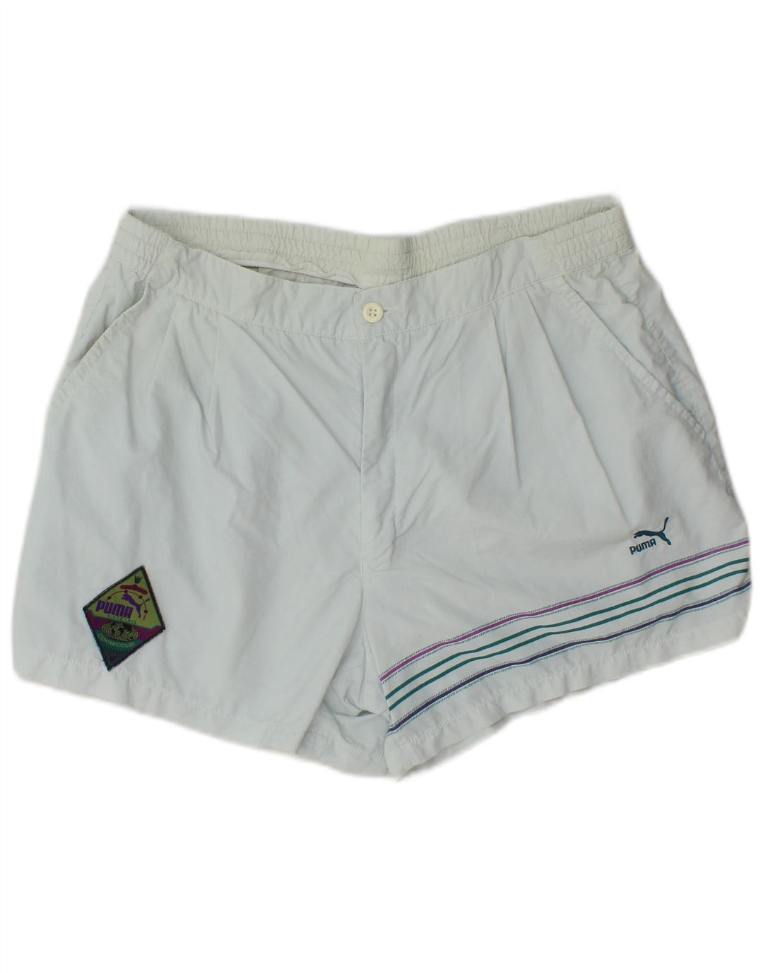 Puma Ανδρικό σορτς Chino με καρφίτσες W36 Μεγάλο μπλε ριγέ πολυαμίδιο
