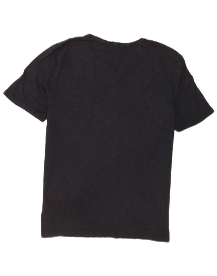 Ανδρικό T-Shirt Reiss Top Large Black Flecked Cotton