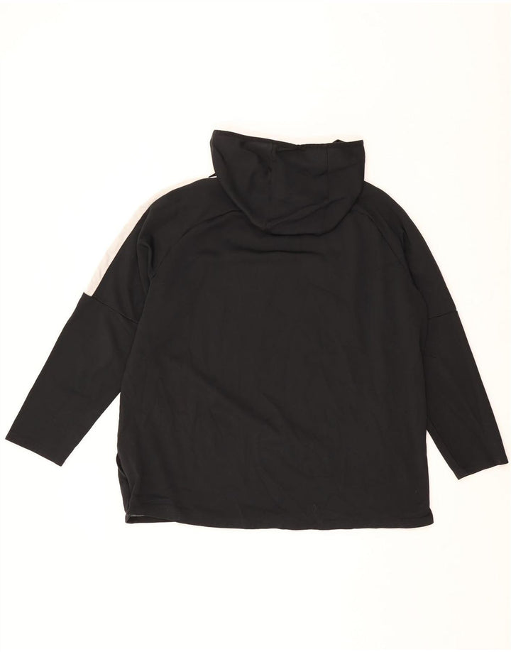 Nike Mens Dri Fit Hoodie Jumper 2XL Black Colourblock Polyester