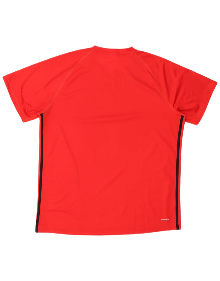 Ανδρικό T-Shirt Climalite ADIDAS Top XL Red Polyester