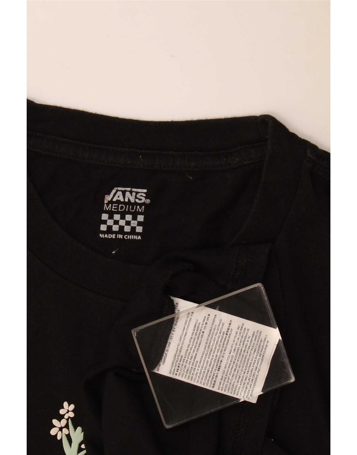 Ανδρικό γραφικό T-Shirt Vans Top Μεσαίο Μαύρο Floral Βαμβακερό