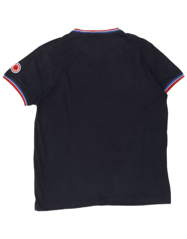 Ανδρικό γραφικό μπλουζάκι Harmont & Blaine Top 2XL Navy Blue Cotton