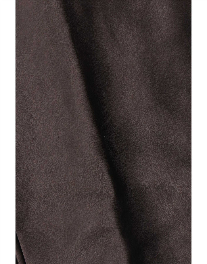 Vintage Γυναικείο Δερμάτινο Gilet UK 10 Small Black