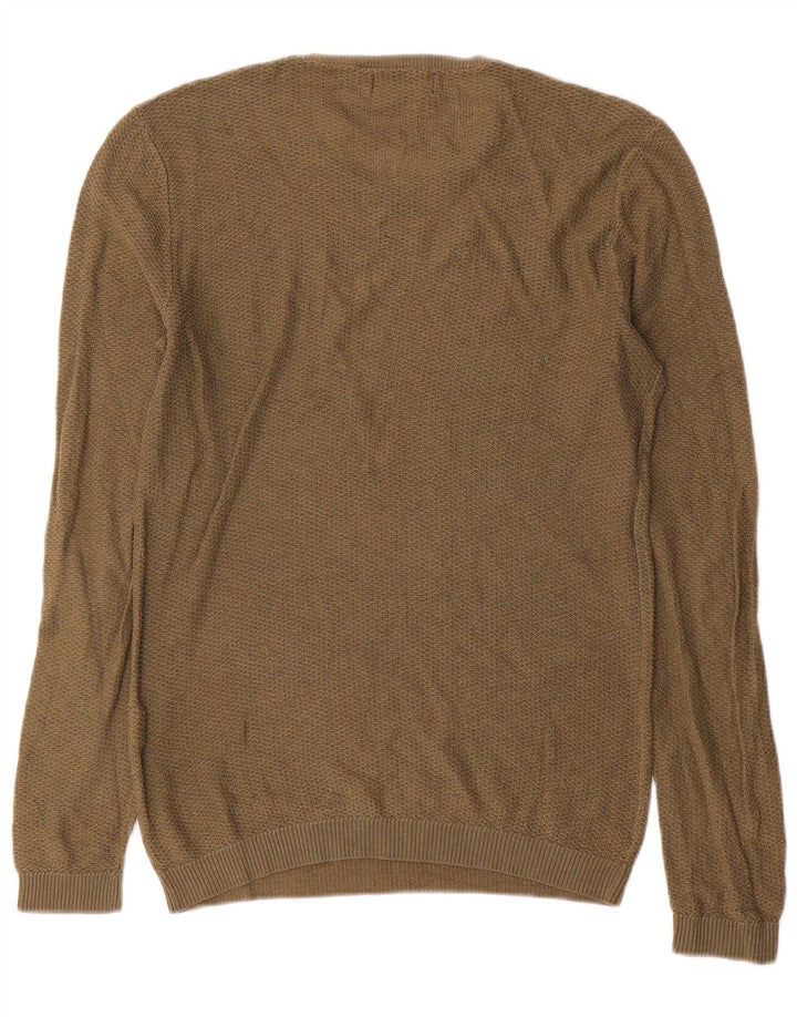 Ανδρικό πουλόβερ Zara Crew Neck Jumper Medium Khaki Acrylic