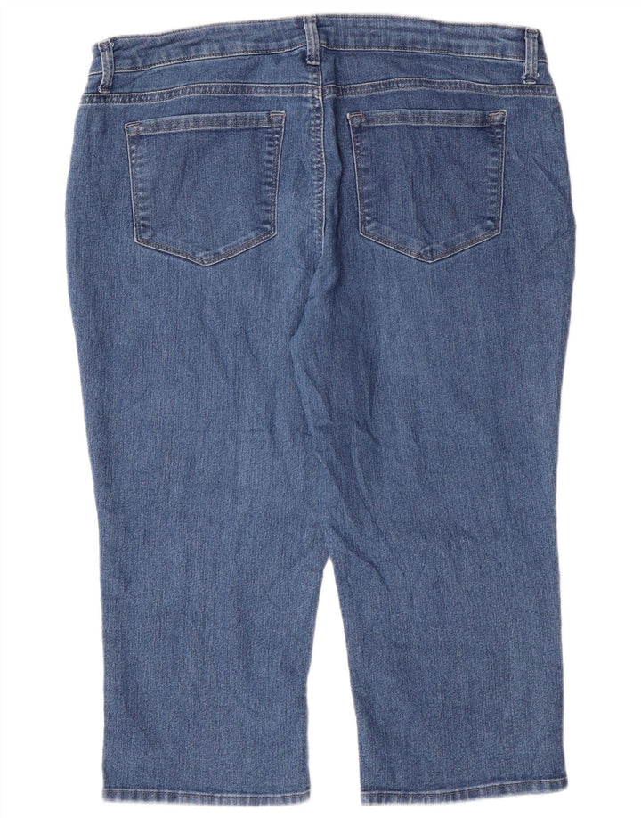Lee Γυναικείο ψηλόμεσο Capri Jeans US 18 2XL W40 L20 Μπλε βαμβακερό