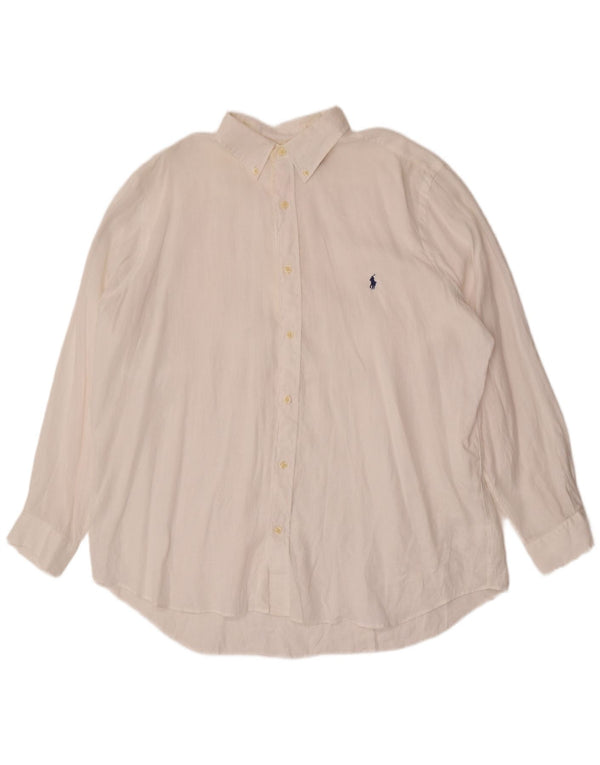 Πόλο Ralph Lauren Ανδρικό πουκάμισο XL Λευκό