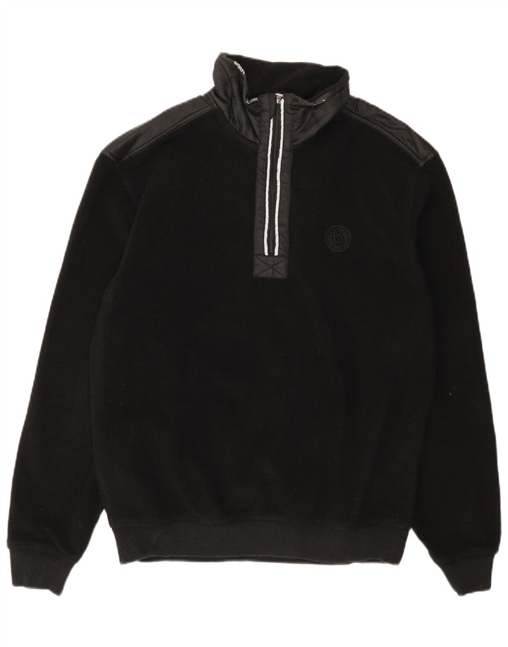 Bugatti Ανδρικό φερμουάρ Fleece Jumper Μαύρο Πολυεστέρας